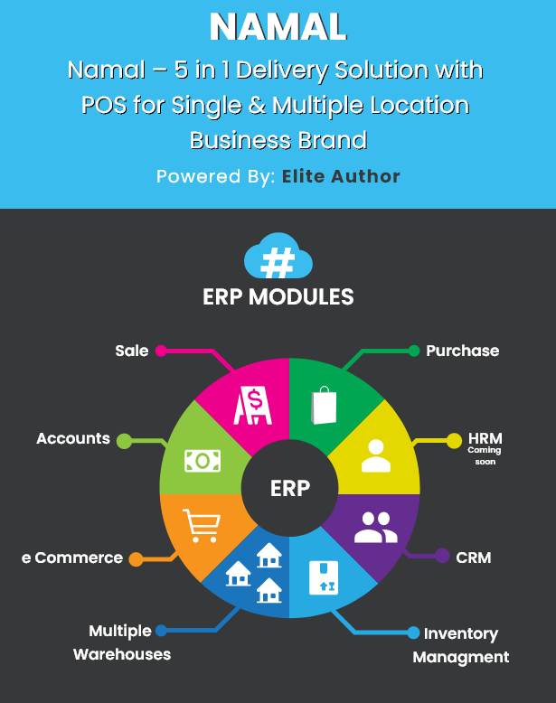 Namal – 5 in 1 Ionic Delivery Solution with POS for Single & Multiple Location Business Brand - 2