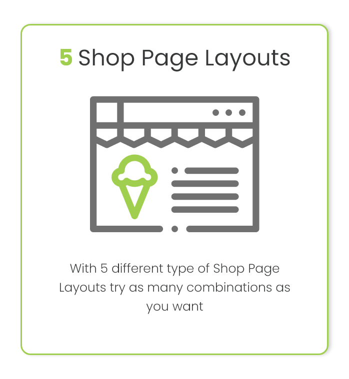 Shop Page layout